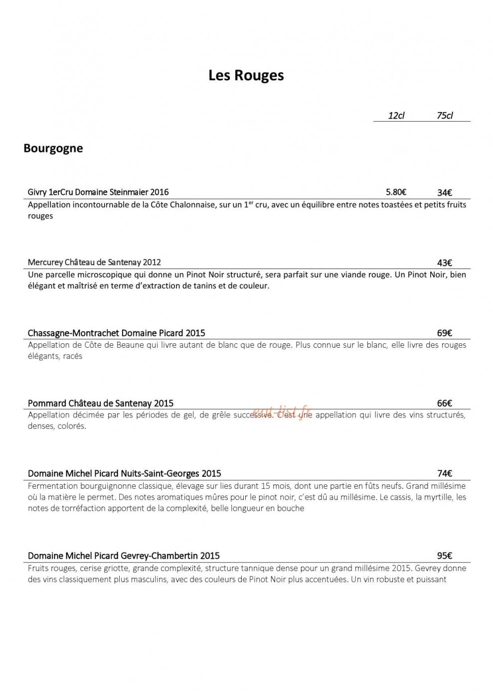 Petit Cochon — carte page 14