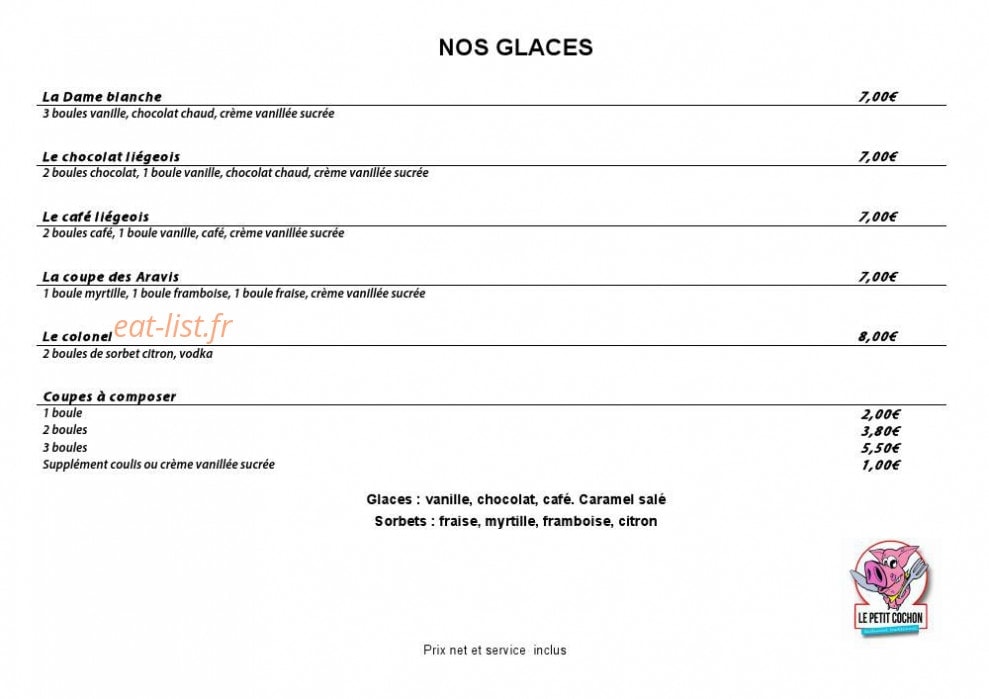 Petit Cochon — carte page 9