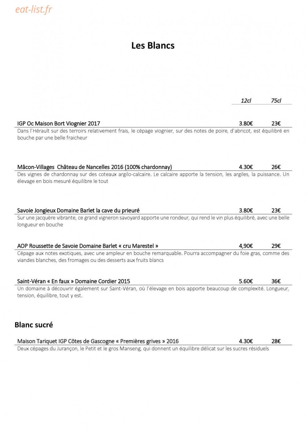 Petit Cochon — carte page 12