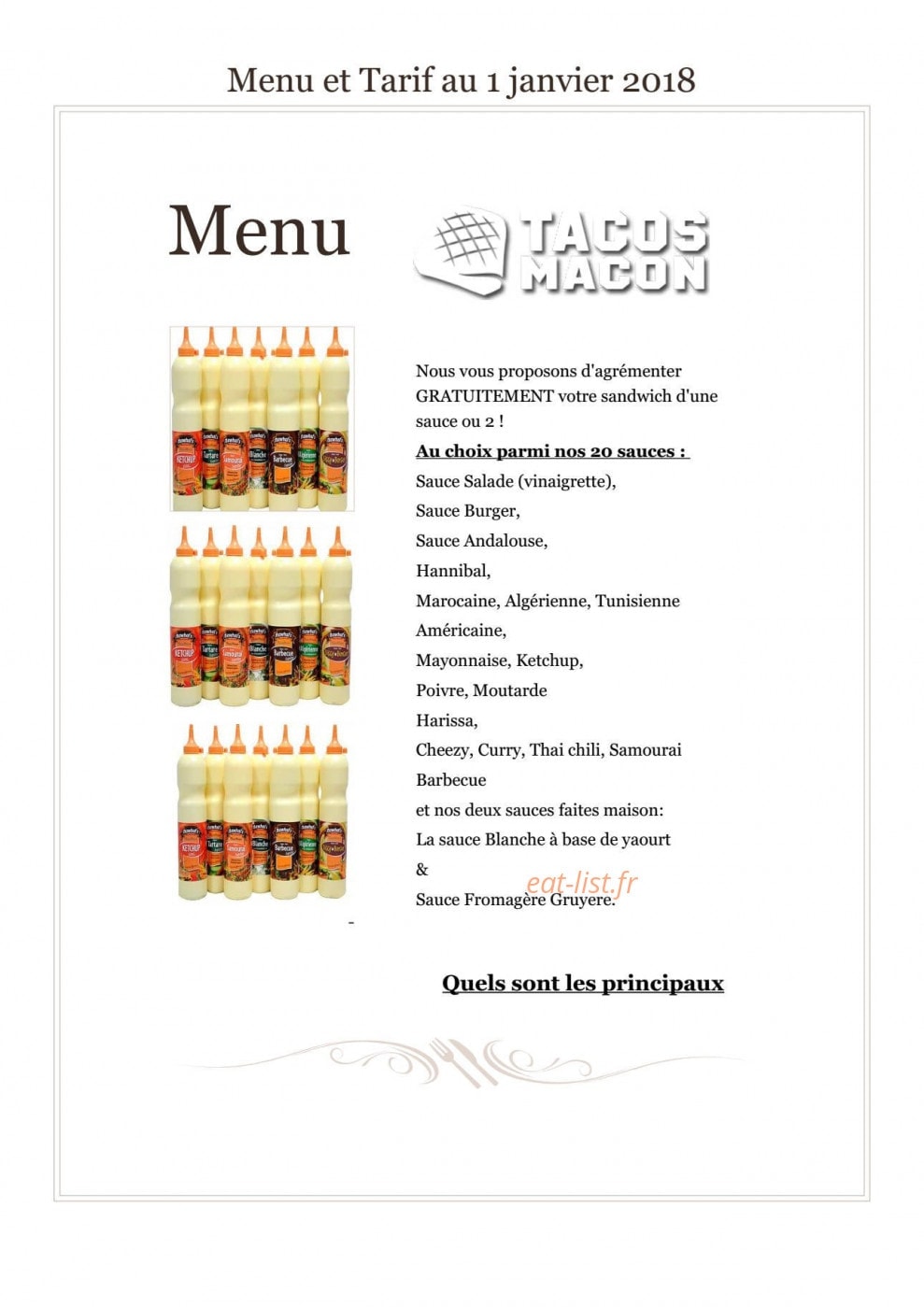 Tacos Macon — carte page 4