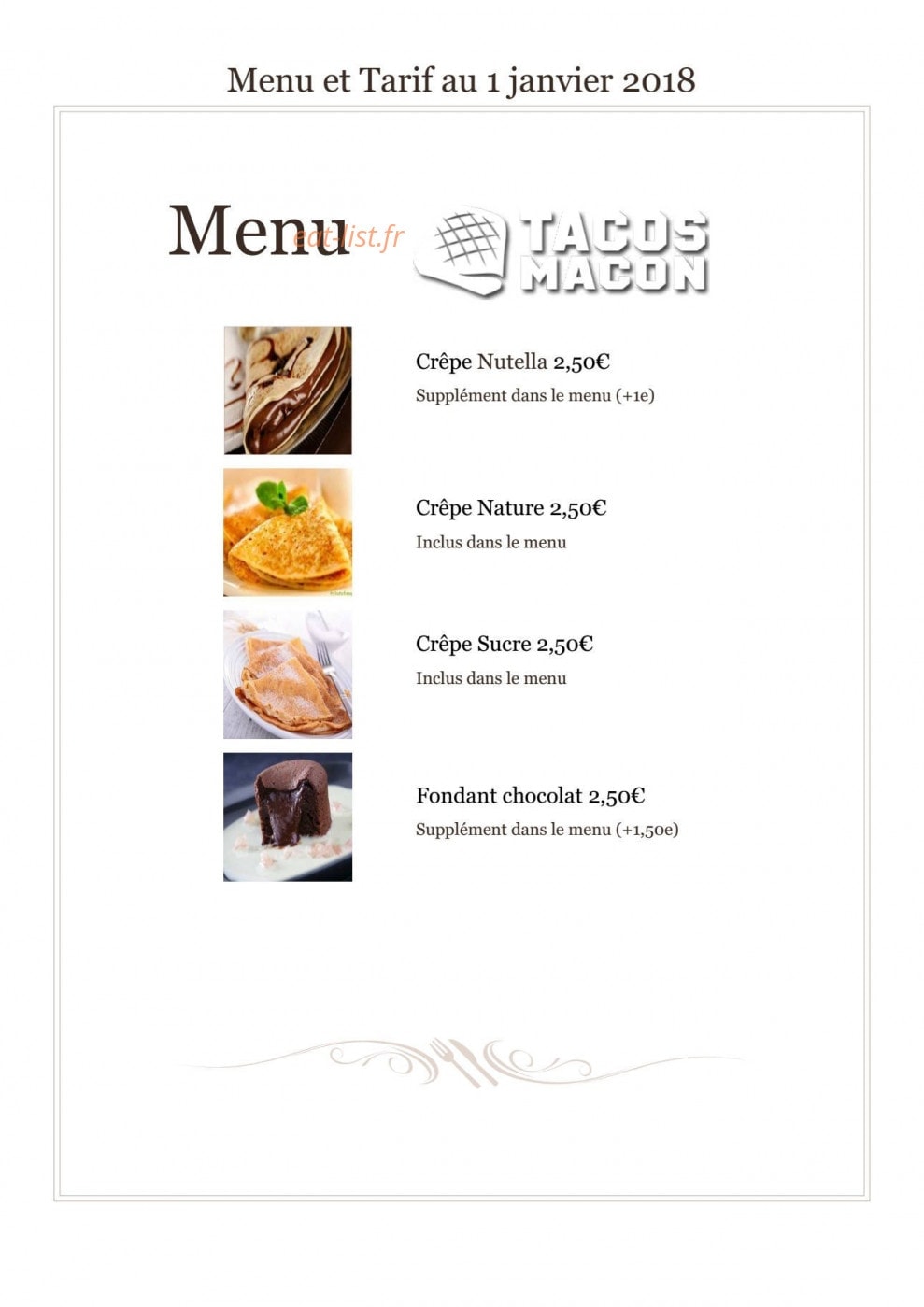 Tacos Macon — carte page 6