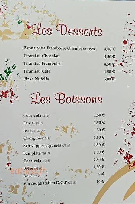 La Pizz' — carte page 2