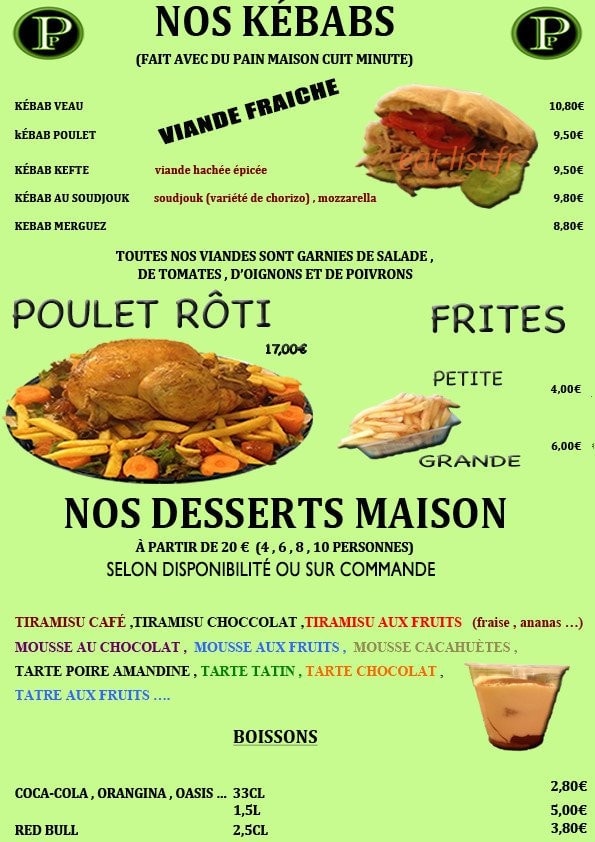 Point Pizza — carte page 4