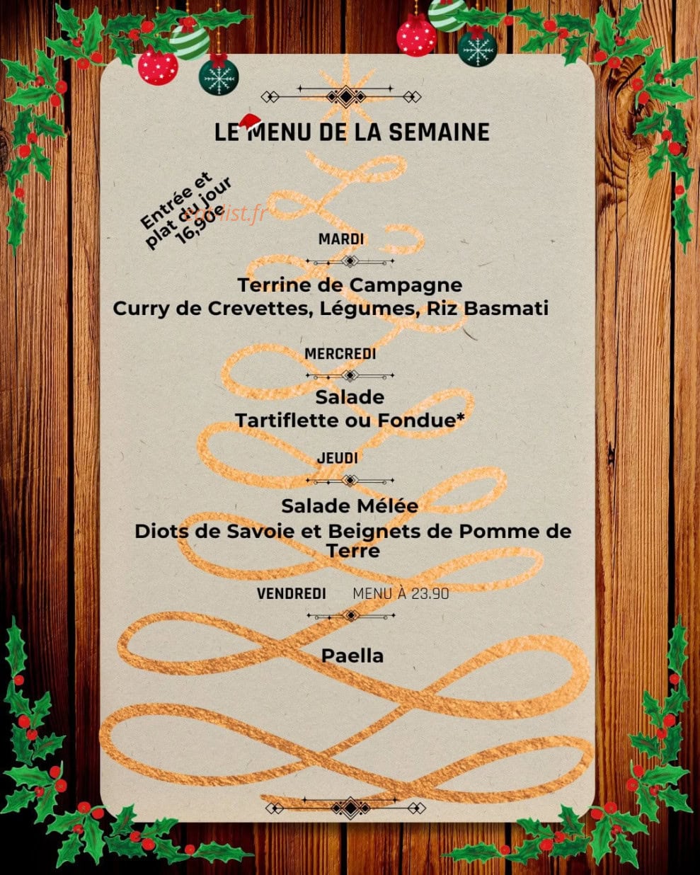 Le Café des Platanes — carte page 1