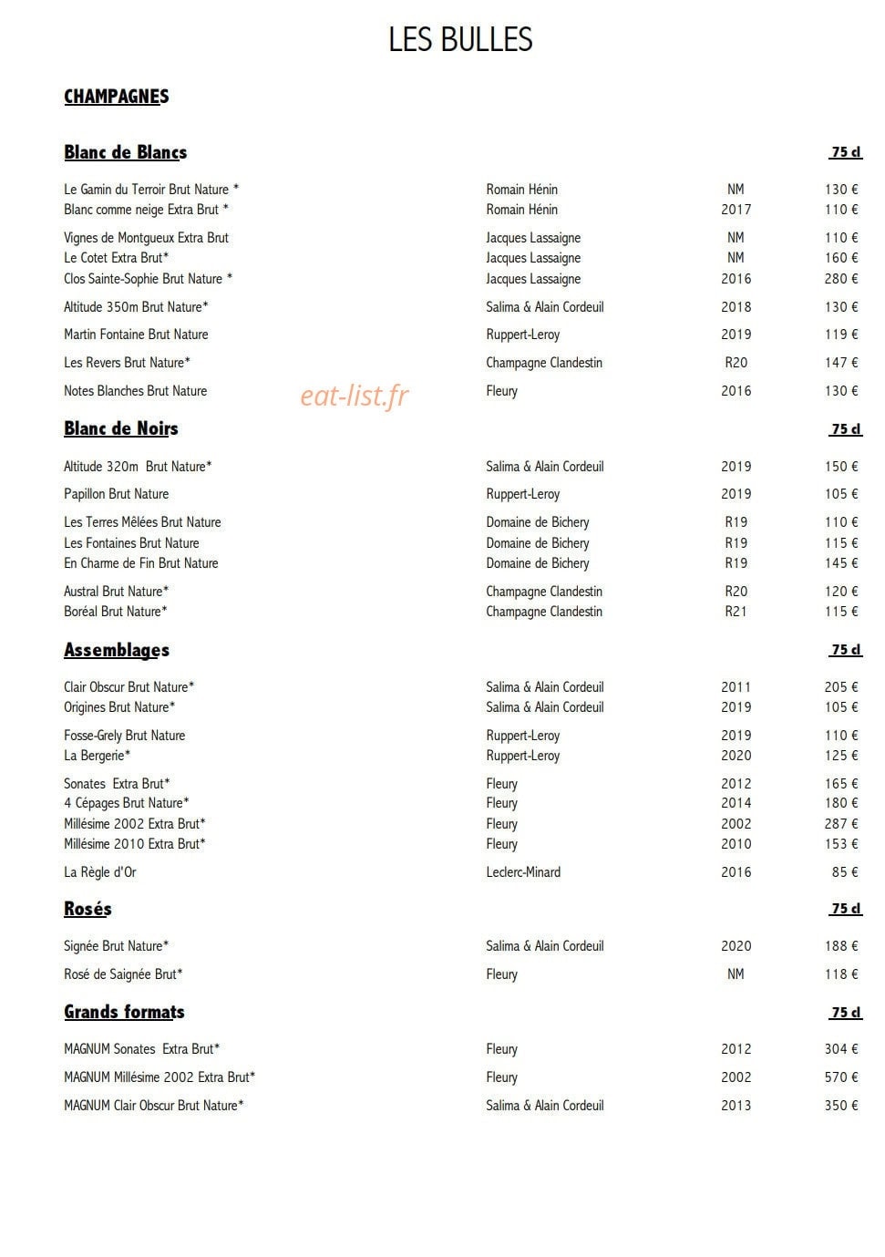 L'Auberge de Lucinges — carte page 2