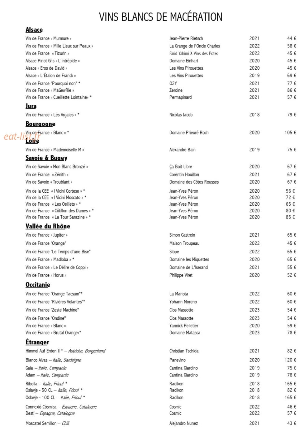 Le bistrot de Madeleine — carte page 8