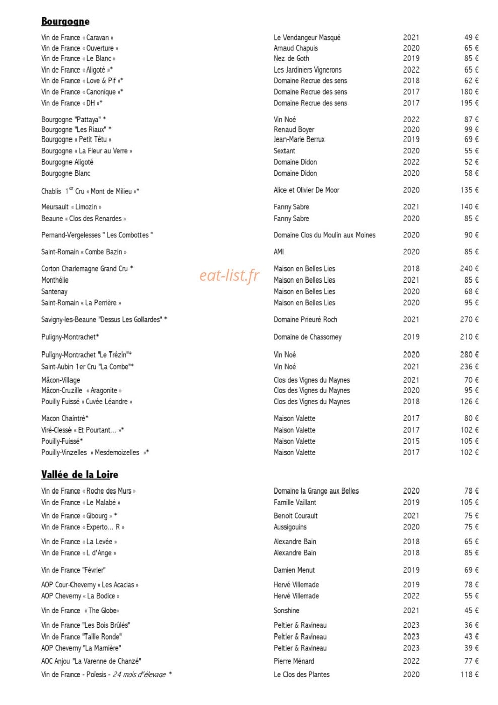 Le bistrot de Madeleine — carte page 5