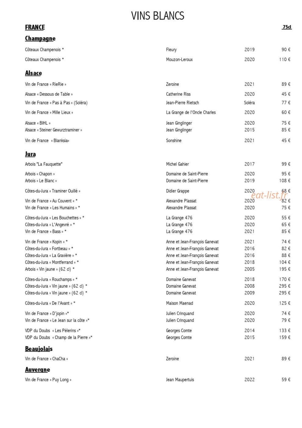 Le bistrot de Madeleine — carte page 4