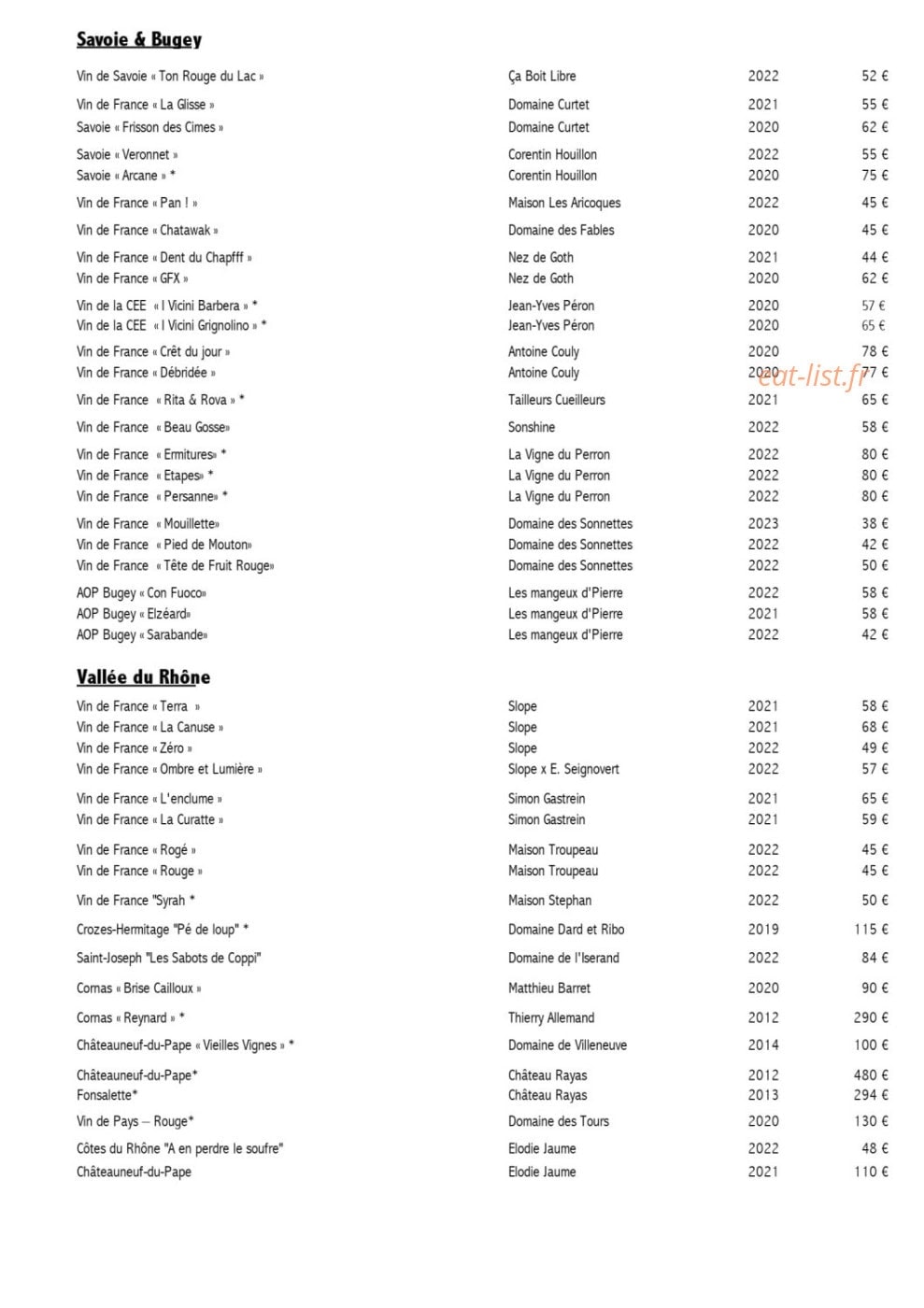 Le bistrot de Madeleine — carte page 13