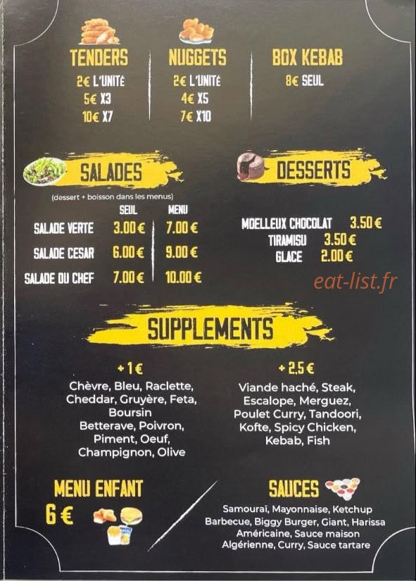 Nangy's Food — carte page 2