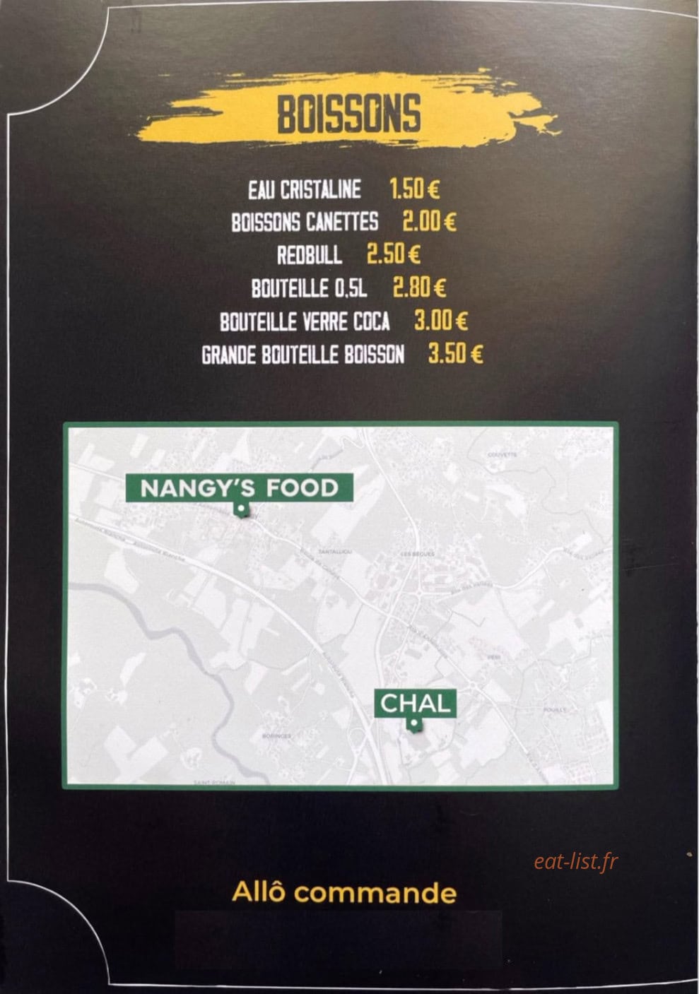 Nangy's Food — carte page 3
