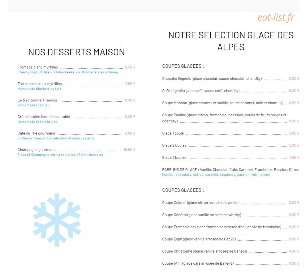 Café Zeph Restaurant — carte page 3