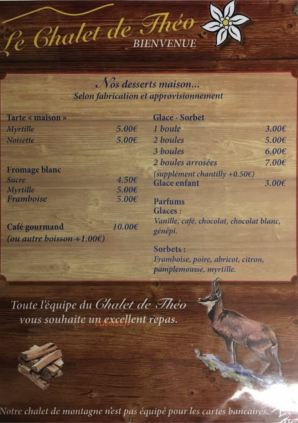 Le Chalet de Théo — carte page 4