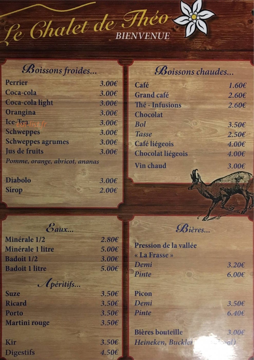 Le Chalet de Théo — carte page 6