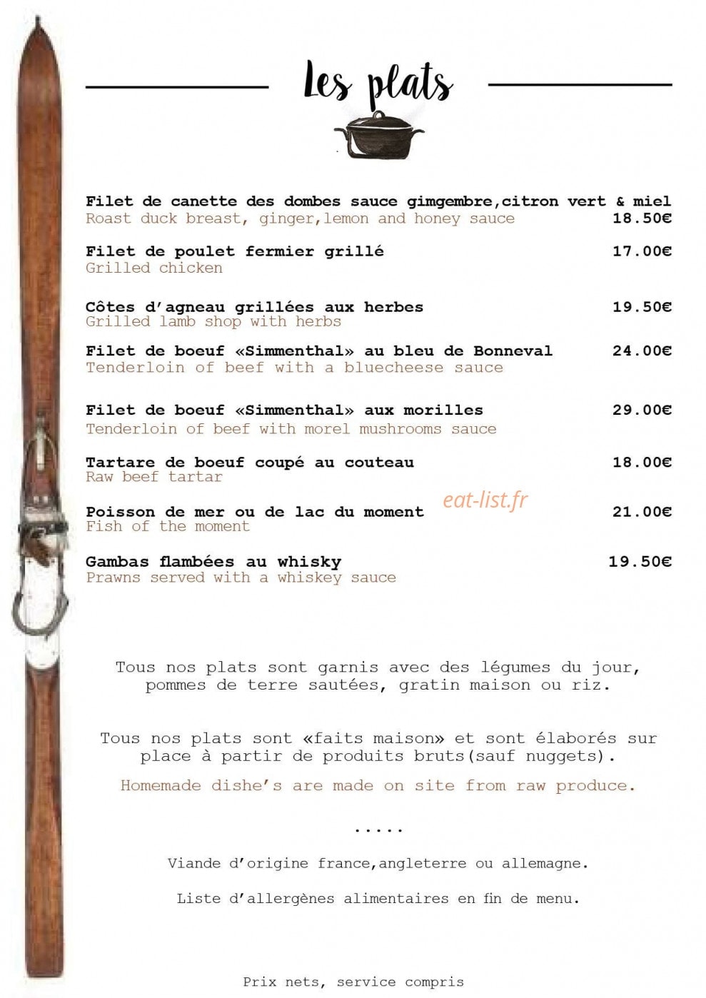 La fine bouche — carte page 3