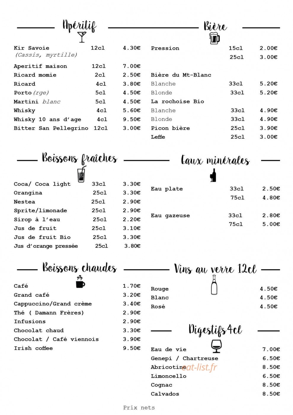 La fine bouche — carte page 6