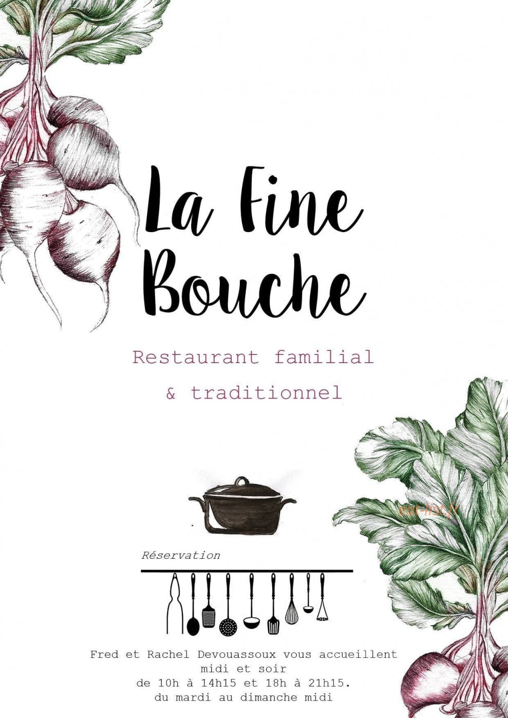 La fine bouche — carte page 1
