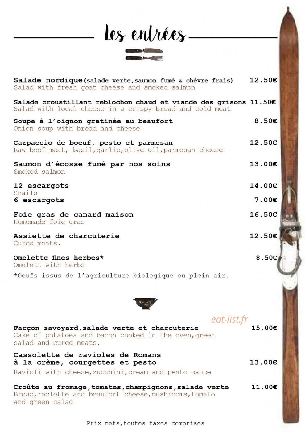 La fine bouche — carte page 2
