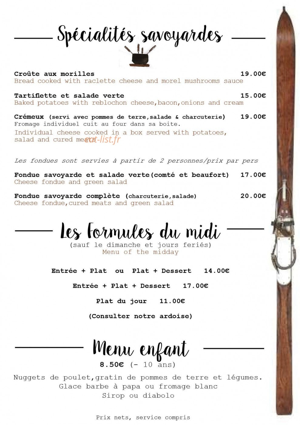 La fine bouche — carte page 7
