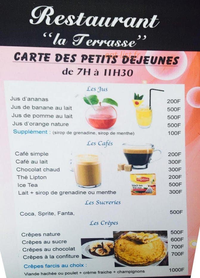 La Terrasse — carte page 1