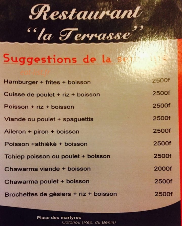 La Terrasse — carte page 3