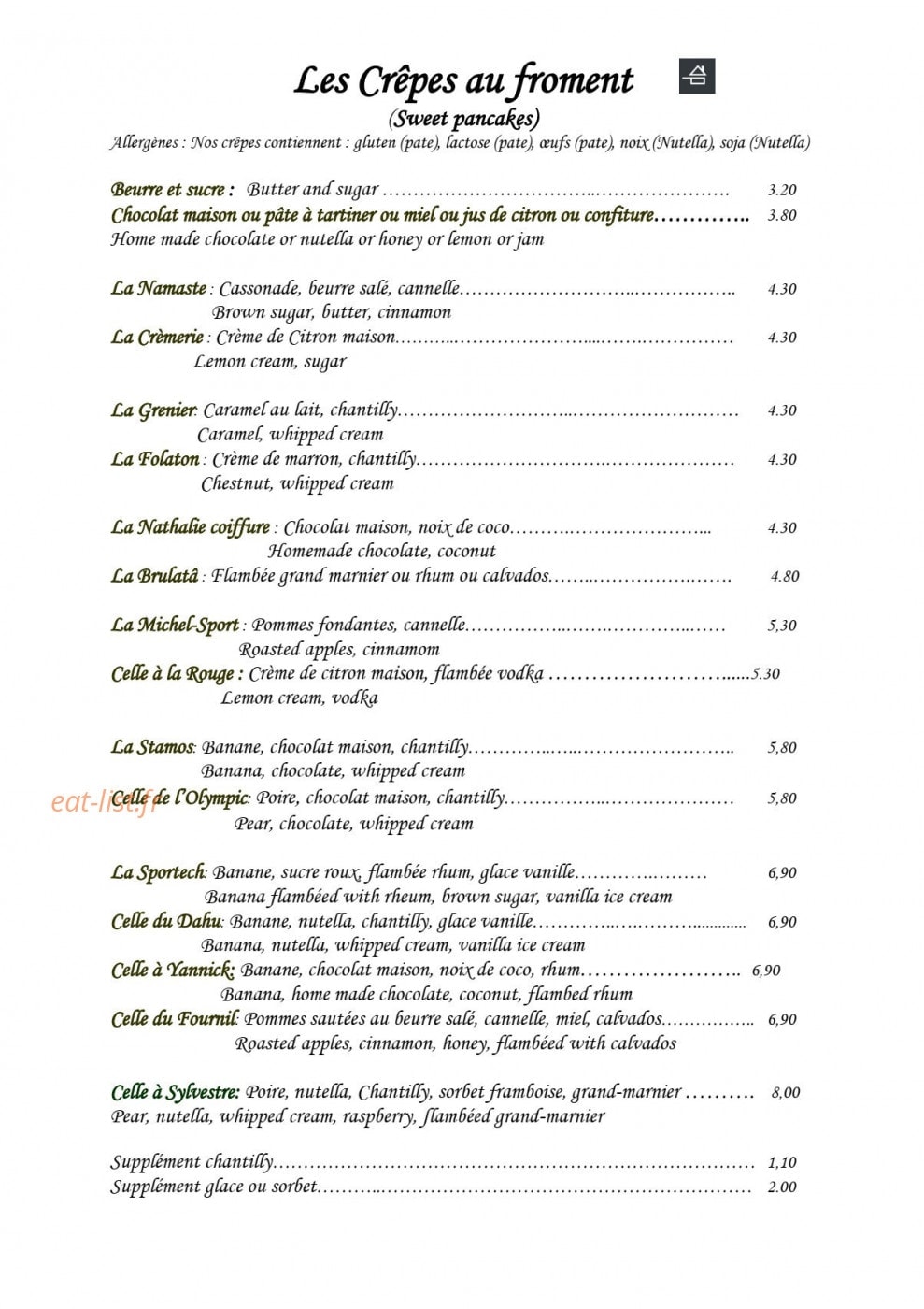 Le Grenier — carte page 6