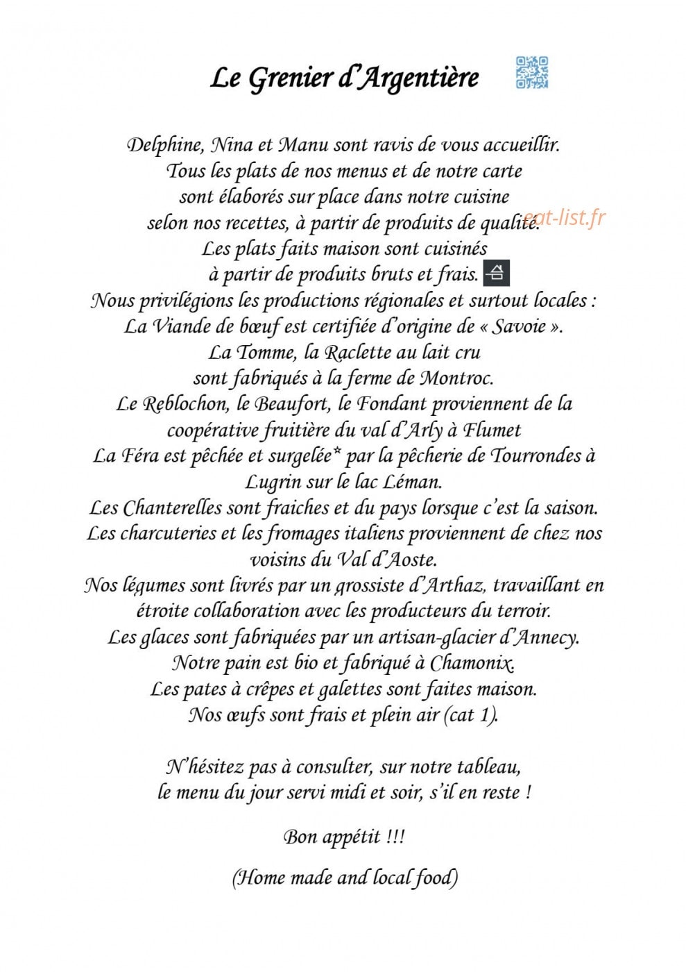 Le Grenier — carte page 2