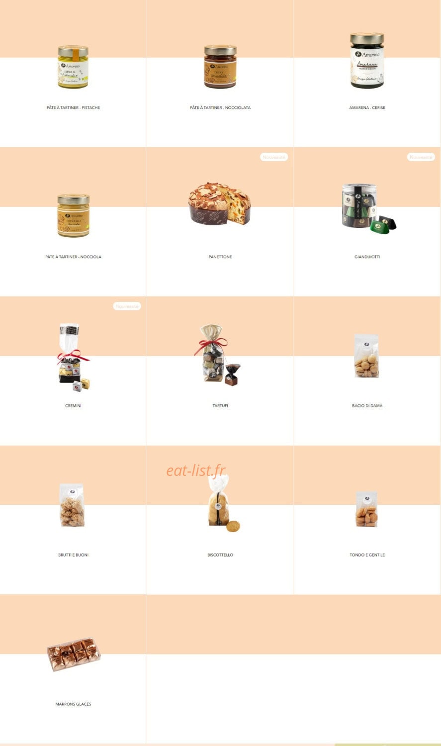 Amorino — carte page 9