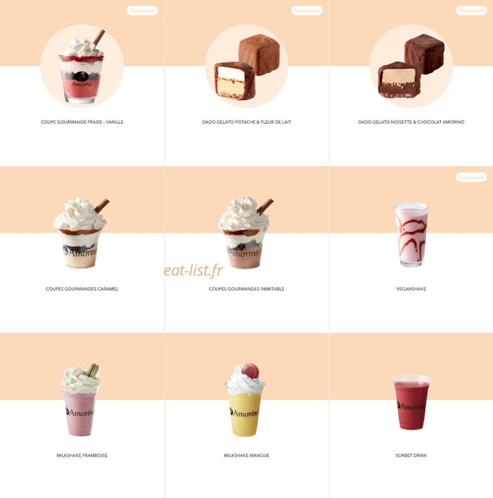 Amorino — carte page 7