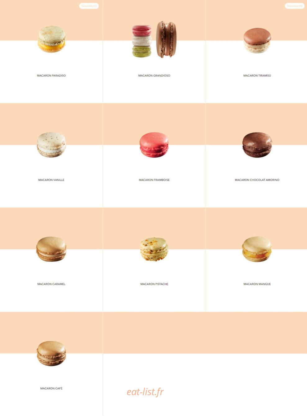 Amorino — carte page 8