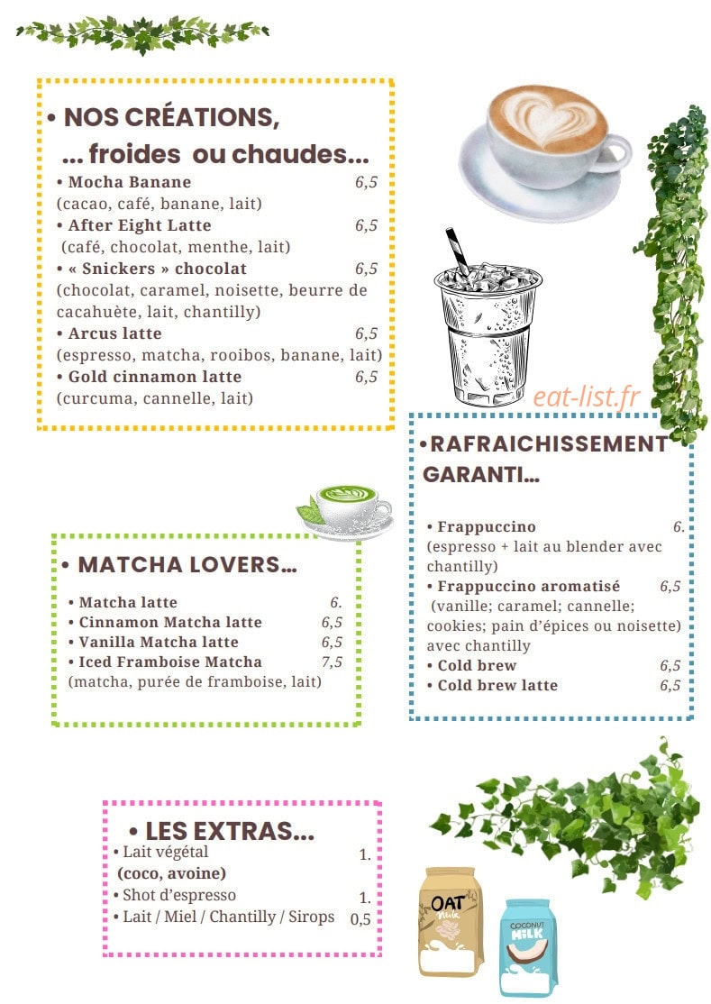 Arcus Coffee — carte page 2