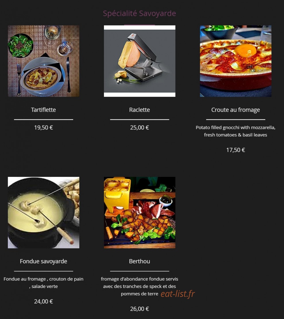 Aux Dix Vins — carte page 3