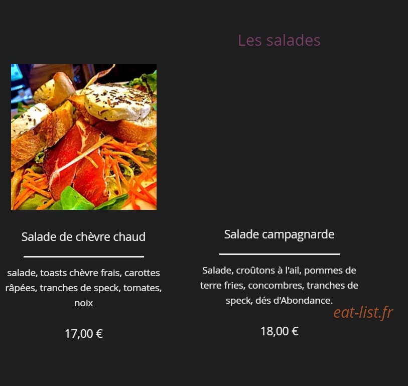 Aux Dix Vins — carte page 2