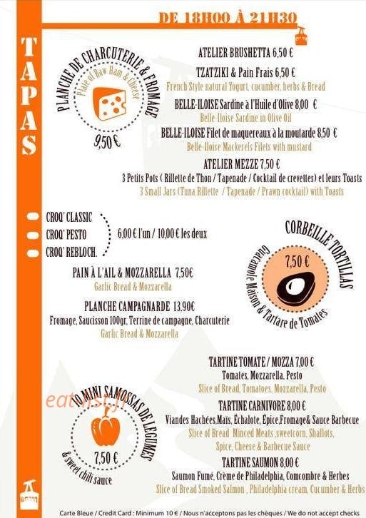 L'Atelier — carte page 2