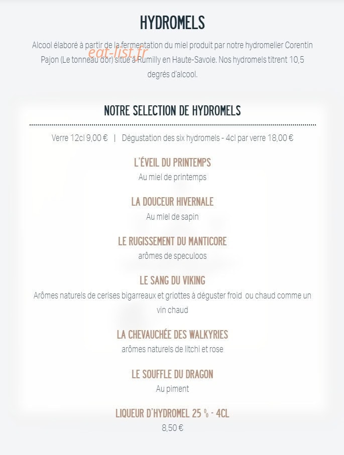 L'Hydromel — carte page 8