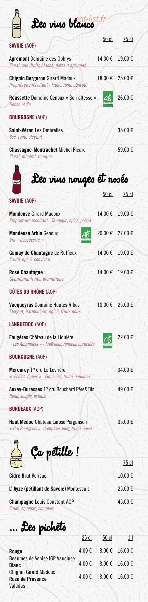 La cremerie du glacier — carte page 6