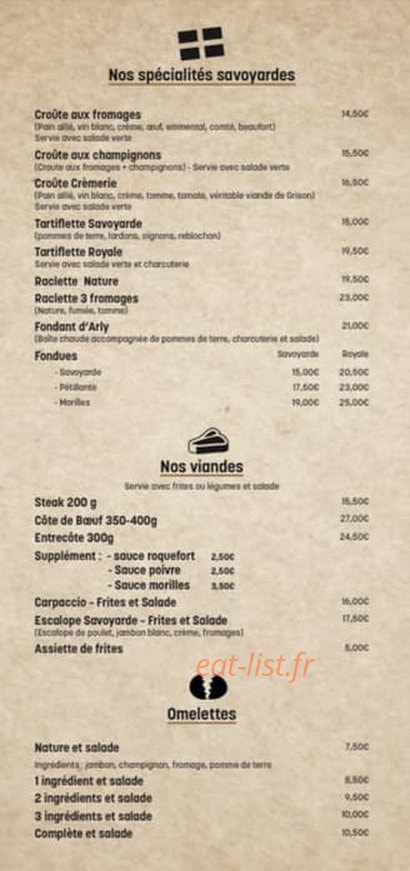 La Crémerie Du Moulin — carte page 3