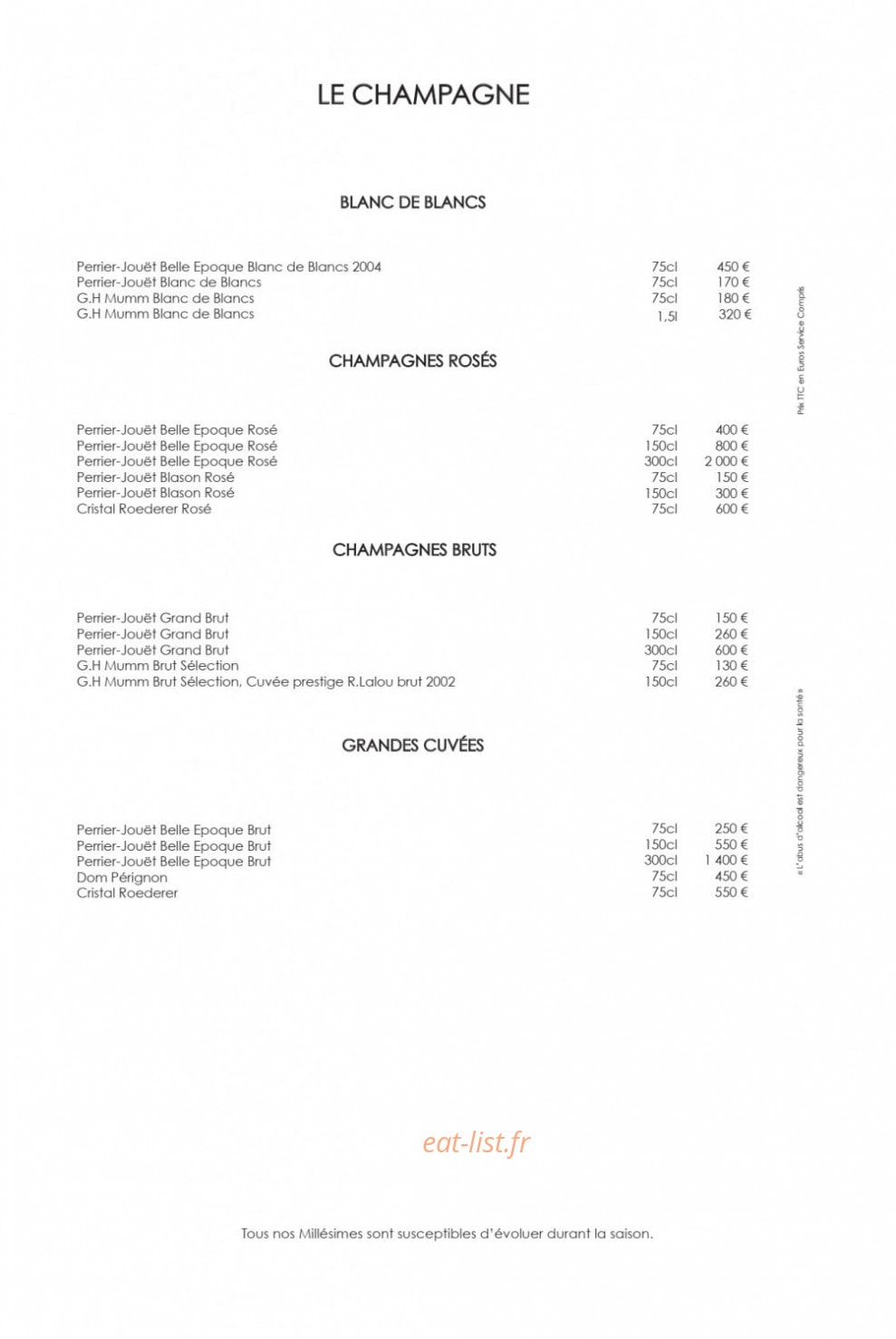 La Fruitière — carte page 12