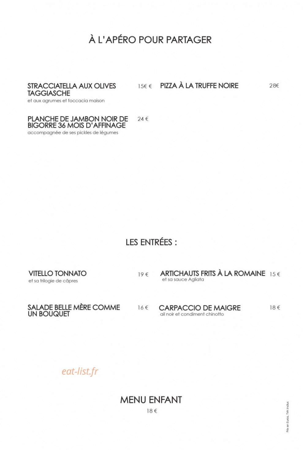 La Fruitière — carte page 2