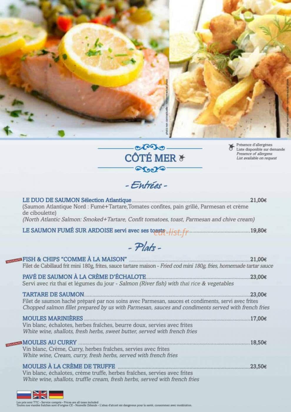 La Potinière — carte page 6