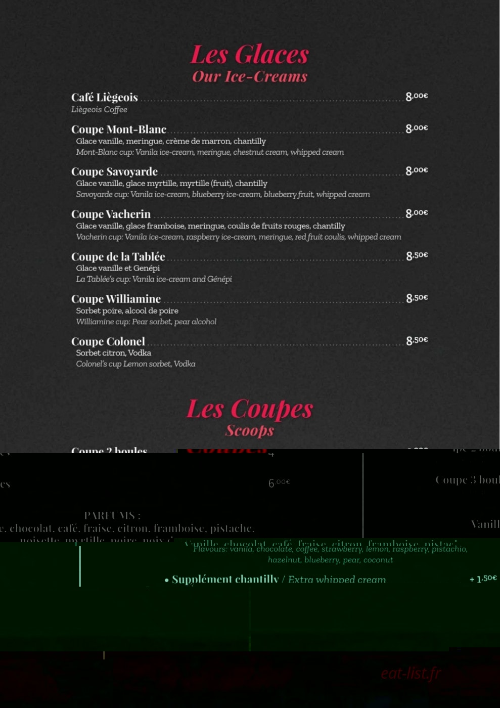 La Tablée — carte page 6
