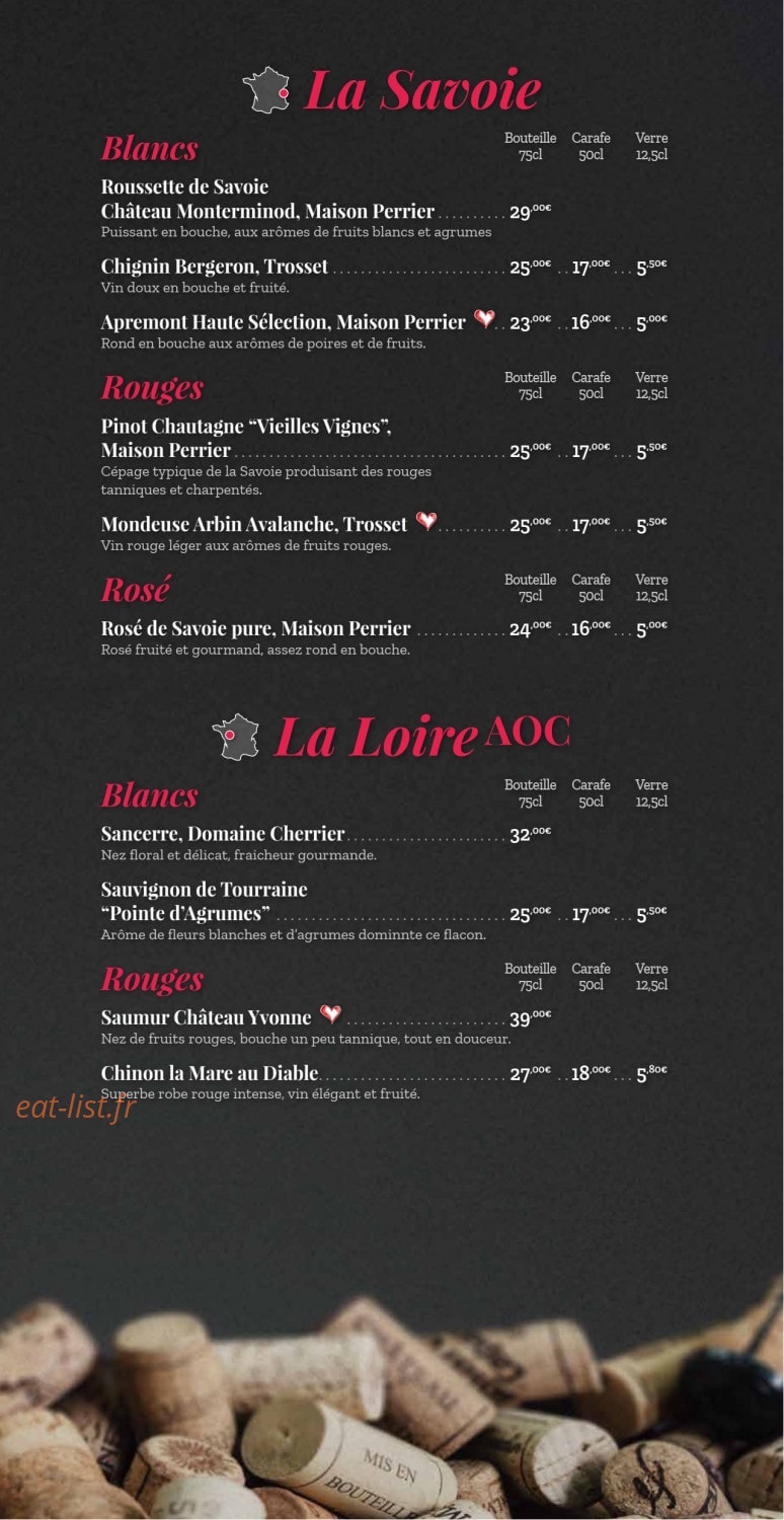 La Tablée — carte page 11