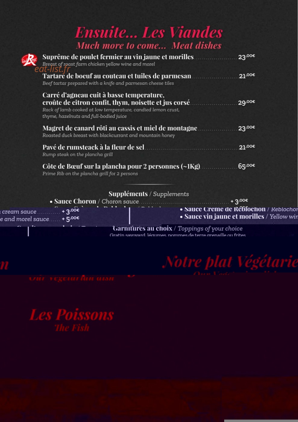 La Tablée — carte page 3