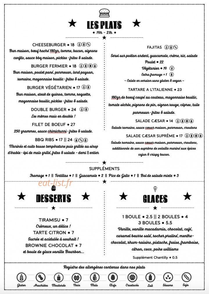 La Yaute Cafe — carte page 2