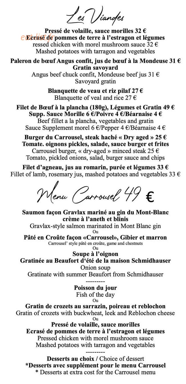 Le Carrousel — carte page 3