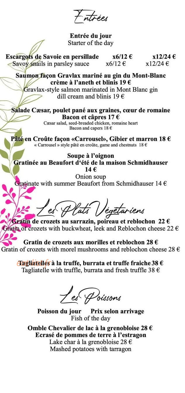 Le Carrousel — carte page 2