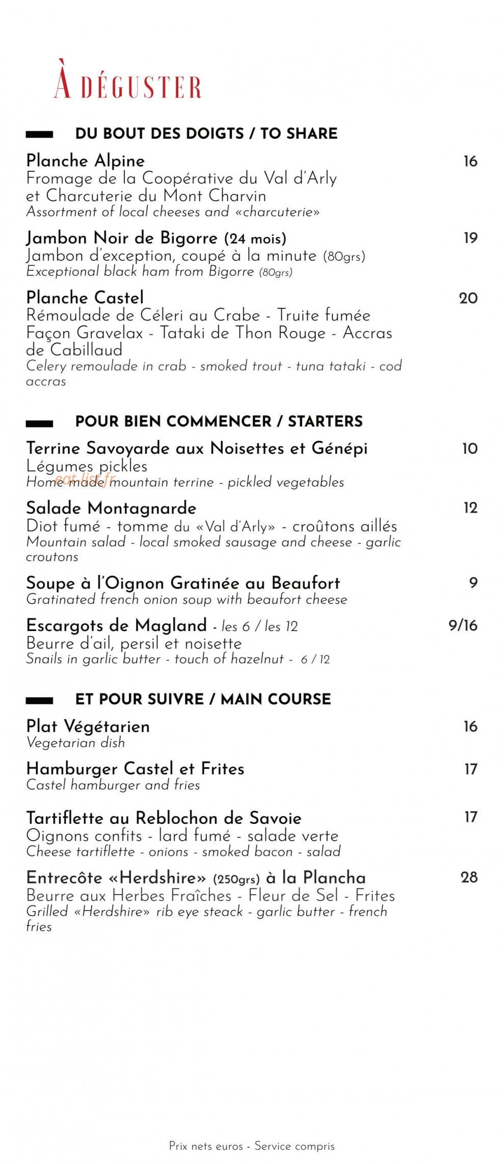 Le Castel — carte page 8
