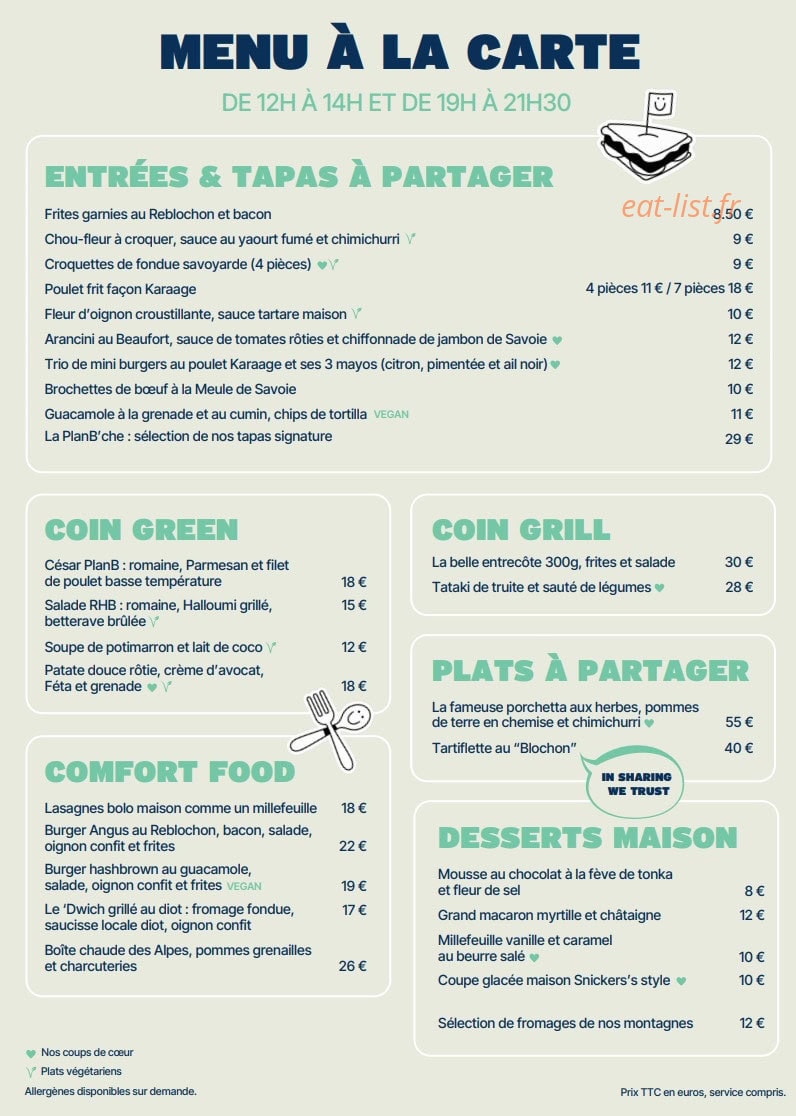 Le Plan B — carte page 2