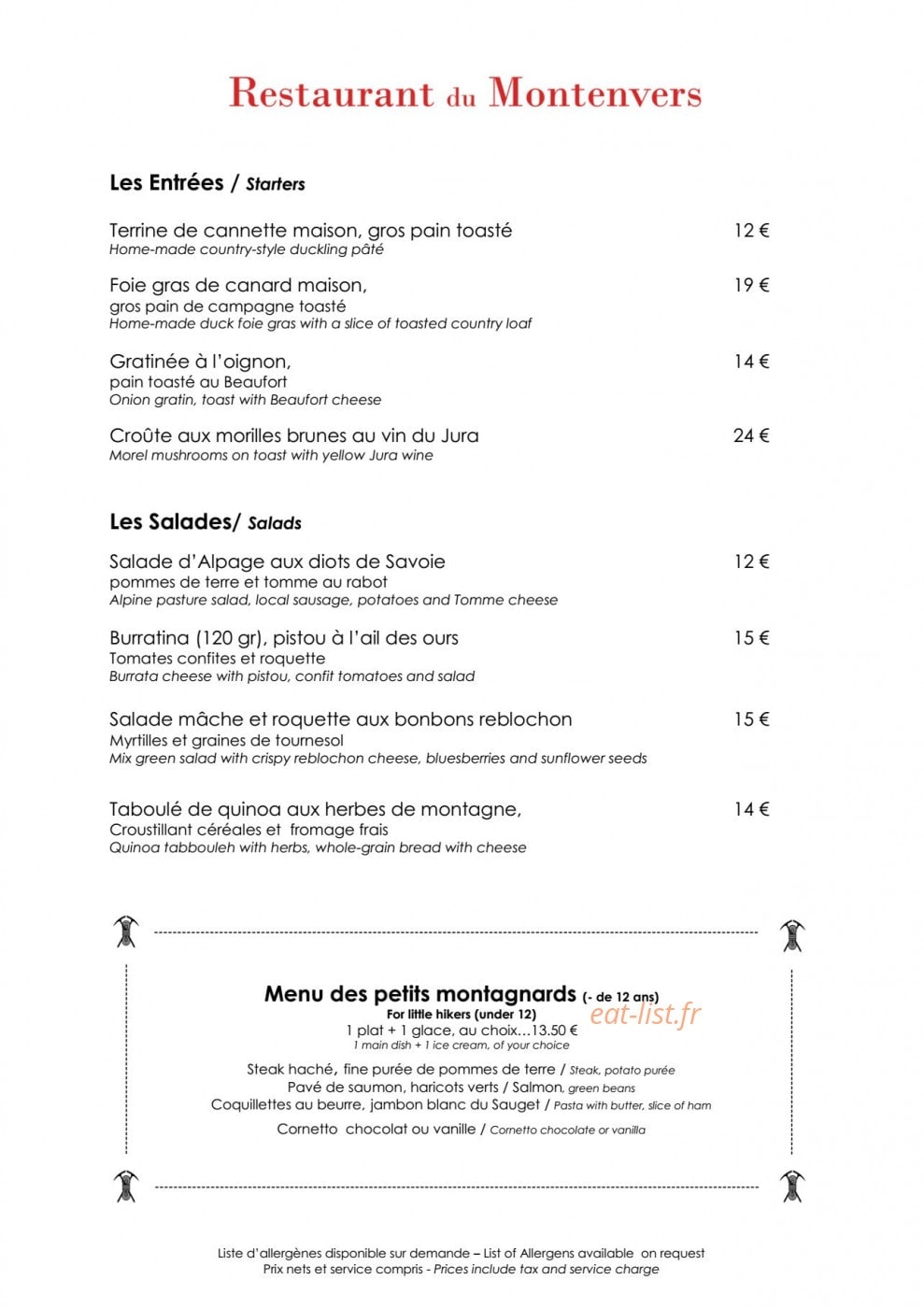 Le refuge du montenvers — carte page 1