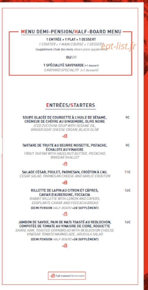 Le Rôtissier — carte page 1